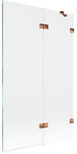 Mexen Lunar sprchová zástěna dvojkřídlá pravá 110 x 150 cm, transparentní, růžové zlato - 897-110-100-60-00-P