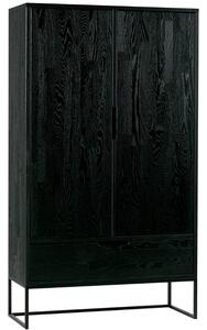 Hoorns Černá masivní skříň Frax 85 cm