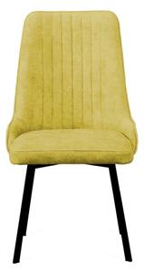 DOLMAR SEDAČKY Jídelní židle - KR-6, různé tkaniny a barvy na výběr Čalounění: žlutá (Uttario Velvet 2958)