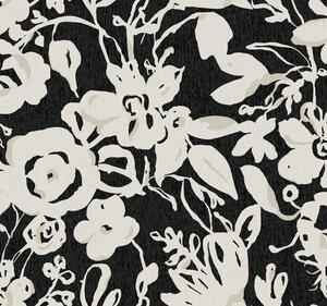 Černá květinová vliesová tapeta na zeď, BL1733, Blooms Second Edition Resource Library, York