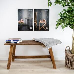Nordic Living Masivní teaková lavice Balt 90 cm
