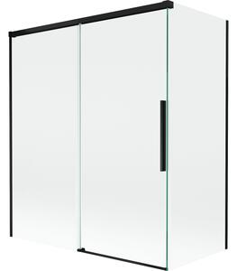 Mexen Rox vanová zástěna 2dílná posuvná 140 + 70 x 150 cm, transparentní, černá - 8C9-140-070-70-00