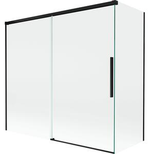 Mexen Rox sprchová zástěna dvoukřídlá posuvná 170 + 80 x 150 cm, transparentní, černá - 8C9-170-080-70-00
