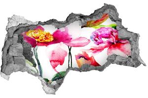 Díra 3D fototapeta nálepka Divoké květiny nd-b-78023147