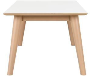 Nordic Living Bílý konferenční stolek Halden s přírodní podnoží 120x60 cm