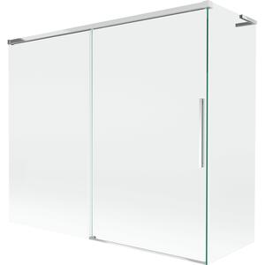 Mexen Rox L vanová zástěna 2-dílná posuvná 180 + 80 x 150 cm, transparentní, chrom - 8C9L-180-080-01-00