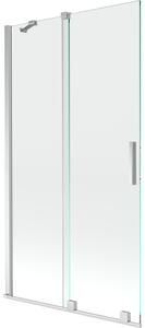 Mexen Velar dvoukřídlá vanová zástěna posuvná 100 x 150 cm, transparentní, chrom - 896-100-000-01-01