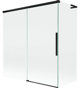 Mexen Rox L vanová zástěna, dvoukřídlá posuvná 150 + 70 x 150 cm, transparentní, černá - 8C9L-150-070-70-00