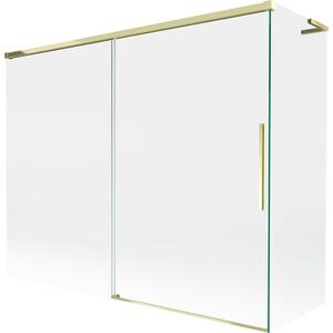 Mexen Rox L skládací vana 2-křídlová posuvná 190 + 80 x 150 cm, transparentní, zlatá - 8C9L-190-080-50-00