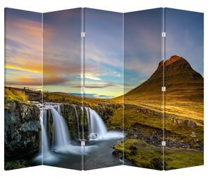 Paraván - Hora a vodopády na Islandu (210x170 cm)