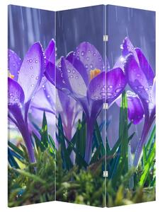 Paraván - Květiny v dešti (126x170 cm)