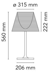 Flos F6263000 KTribe T1, designová stolní lampa se stmívačem, 1x70W E27, čirá, výška 56cm