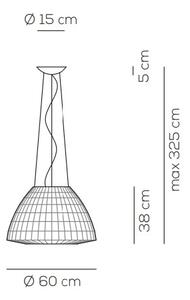 Axolight Bell 60, závěsné svítidlo z bílého textilu, 1x70W E27, prům. 60cm