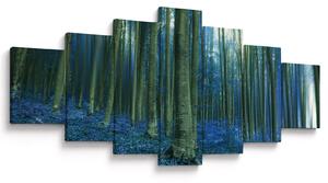 Obraz - Modrý les (210x100 cm)