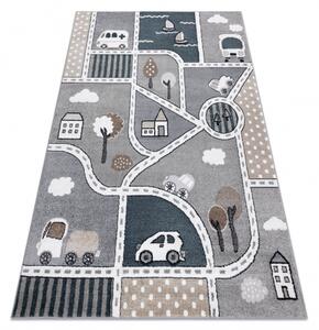 Makro Abra Dětský kusový koberec FUN Uličky Auta šedý Rozměr: 120x170 cm