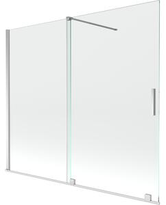 Mexen Velar vana zástěna 2-křídlá posuvná 180 x 150 cm, transparentní, chrom - 896-180-000-01-01
