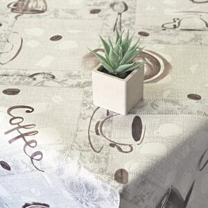 PVC ubrusovina - Coffee - šedá