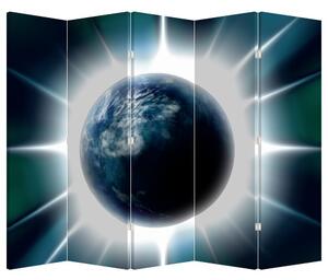 Paraván - Ozářená planeta (210x170 cm)