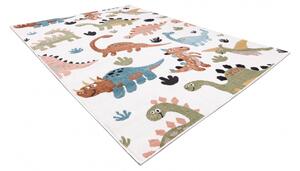 Makro Abra Dětský kusový koberec FUN Dinosauři krémový Rozměr: 160x220 cm