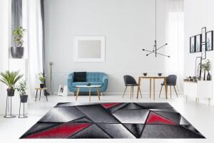 Makro Abra Kusový koberec SUMATRA J374C šedý červený Rozměr: 120x170 cm