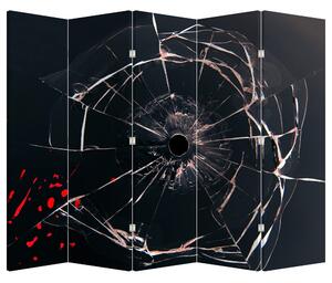 Paraván - Abstrakce rozbité sklo (210x170 cm)