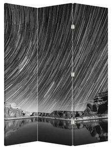 Paraván - Černobílá hvězdná obloha (126x170 cm)
