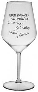 SVAŘÁČEK - čirá nerozbitná sklenička na víno 470 ml