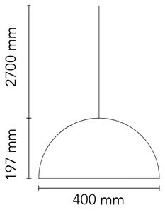 Flos F6405009 Skygarden small, leskle bílé závěsné svítidlo s vnitřním štukem, 1x10W E27, prům. 40cm
