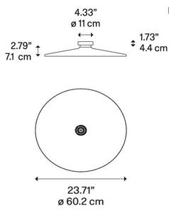 Diesel 50842 2900 Vinyl large, černé stropní/nástěnné svítidlo, 1x25W E27, prům. 60,2cm