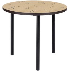 Dubový kulatý konferenční stolek Woodman Arty I. s kovovou podnoží 50 cm