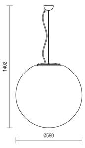 Redo 9976 Baloo, venkovní závěsné svítidlo, kulatý bílý polyetylén, 1xE27 max 23W, průměr 56cm, IP44