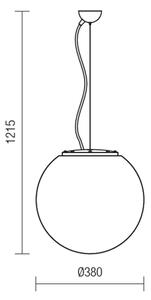 Redo 9974 Baloo, venkovní závěsné svítidlo, kulatý bílý polyetylén, 1xE27 max 23W, průměr 38cm, IP44