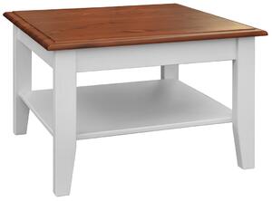 Drevko Malý konferenční stolek z masivu Bellu - bílá/ořech