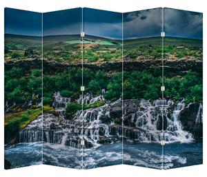 Paraván - Vodopád v přírodě (210x170 cm)
