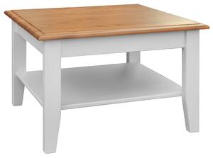 Drevko Malý konferenční stolek z masivu Bellu - bílá/dub