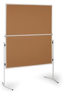 Informační a moderační tabule, 1200 x 1500 mm, korková, sklopná