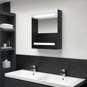 LED koupelnová skříňka se zrcadlem zářivě černá 50 x 14 x 60 cm 326481