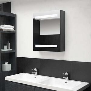 LED koupelnová skříňka se zrcadlem šedá 50 x 14 x 60 cm 326482