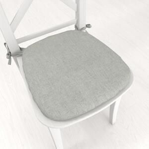Biante Oblý podsedák BKW-208 Šedé žíhání - 39x37x3 cm