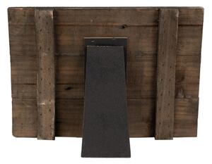 Dřevěný fotorámeček Mariette v rustikálním stylu s klipem – 32x3x25 cm