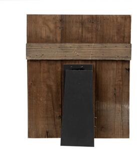 Dřevěný fotorámeček Dirk-jan v rustikálním stylu s klipem – 25x3x32 cm