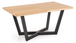 Halmar Rozkládací jídelní stůl MASSIVE 2 160(250)x90 dub přírodní/černá
