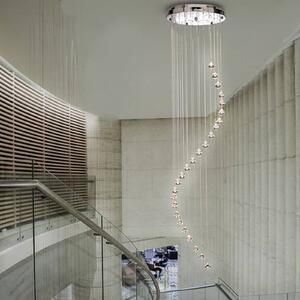 Závěsné světlo Hallway s křišťálovým ověsem, 180cm