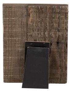 Dřevěný fotorámeček Sjakie v rustikálním stylu s klipem – 16x3x21 cm