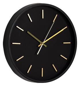 House Nordic Nástěnné hodiny, černé, tichý chod\nø35 cm (Černá)