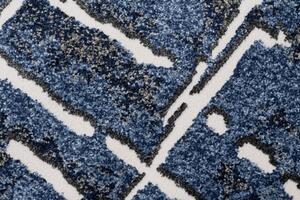 Makro Abra Kusový koberec BREEZE MU48A Moderní abstraktní tmavě modrý Rozměr: 80x150 cm