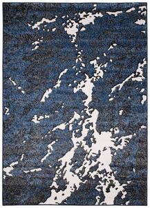 Makro Abra Kusový koberec BREEZE MU49A Moderní abstraktní tmavě modrý Rozměr: 120x170 cm