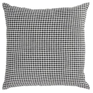 Černobílý lněný povlak na polštář Kave Home Hilaria 45 x 45 cm