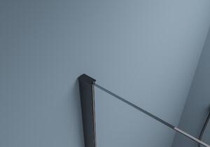 Cerano Ferri, křídlový sprchový kout 80(dveře) x 80(stěna) x 195 cm, 6mm čiré sklo, černý profil, CER-CER-427471