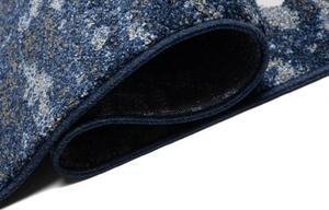 Makro Abra Kusový koberec BREEZE MU45B Abstraktní moderní tmavě modrý Rozměr: 80x150 cm